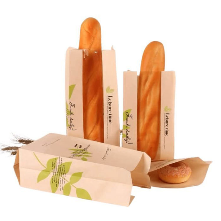 Bagette chlebové papírové tašky s oknem